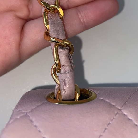Vintage Chanel Lambskin Lavender Mini Square Flap Bag - Picture 13 of 15